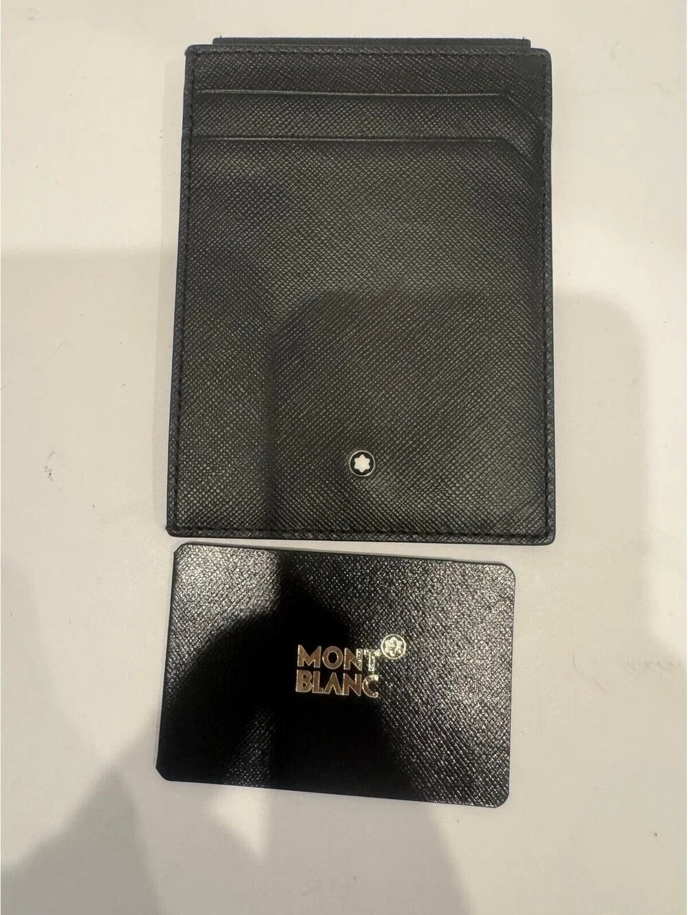 Montblanc Sartorial Leather Card Holder - Slim Saffiano‑Printed Italian Leather